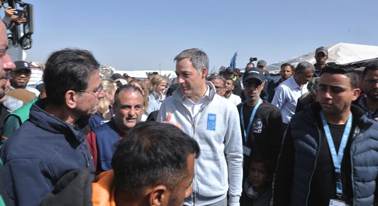 Глава ПРООН Александр Де Кроо посетил сектор Газа.